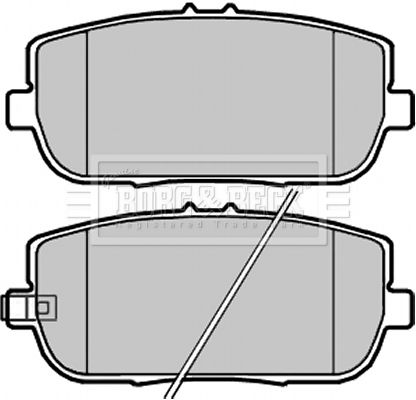 BORG & BECK Комплект тормозных колодок, дисковый тормоз BBP2252